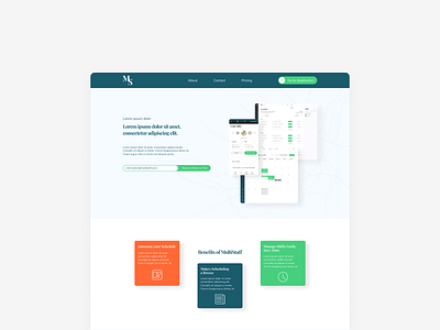 Landing Page for a Scheduling & Timekeeping App figma flat design graphic design designer landing page preview typography vector illustration ui ux user experience user interface web design web development