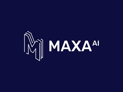 Logotype for Maxa AI brand brand guidelines brand identity branding design graphic grid icon illustrator logo logomark logotype mark vector