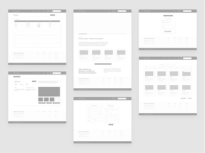 Wireframes for Miriam Foundation by Schriër on Dribbble