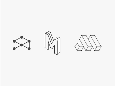 Final Three M Icons for Maxa AI branding branding logo icon design design graphic identity illustrator interactive logo logotype logomark logo icon typography typography vector illustrator ui ux user design