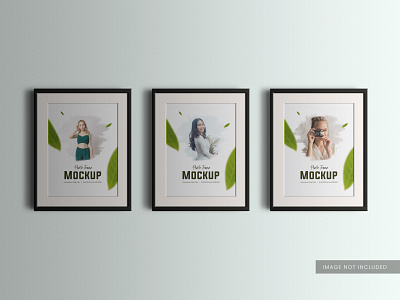 Top View There Black Photo Frame Mockup | Premium Psd File backgound branding design frame graphic design mockup photo photo frame products design tohiscreation