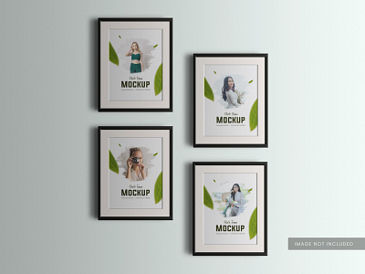 Top View Black Photo Frame Mockup | Premium Psd File