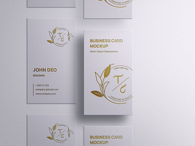 Business Card Mockup | Gold Foil | Letterpress & Emboss Effects