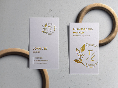 Modern business cards Mockup branding business card company corporate emboss gold graphic design identity letterpress mockup paper realistic stationary tohiscreation top view visiting card