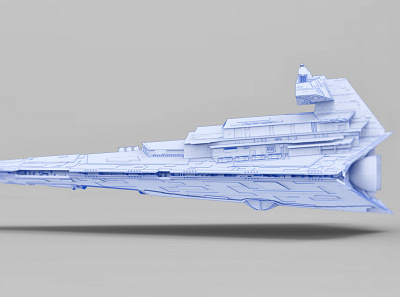 Venator Class Destroyer 3d design illustration ship space star wars ui ux