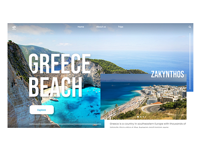 Greece Beach UI design