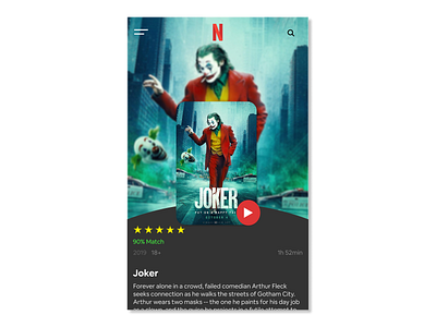 Joker UI Netflix MacBook design