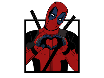 Marvel's Deadpool illustration and branding cancer clean dead deadly deadpool design flat illustration logo man vector