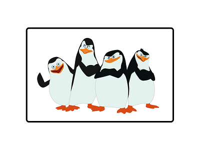 Penguins from Madagascar Illustration