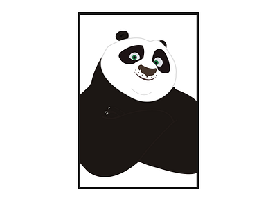 Kung fu Panda Illustration and cartoon clean design film flat illustration kungfu movie panda pattern poster typography vector