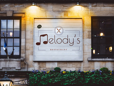 Logo for "Melody's Restaurant" adobe illustrator brandin branding creative design design art idea illustration logo logodesign restaurant