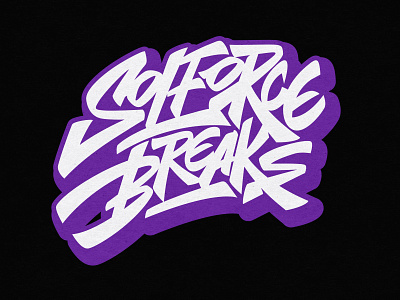 Custom Lettering for "Solforce Breaks" branding graphic design logo