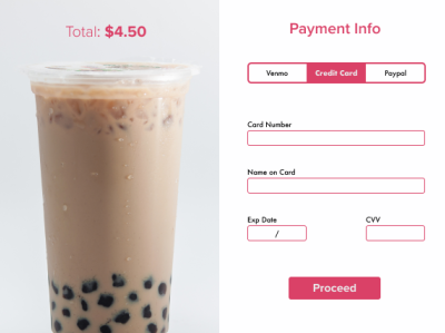 Checkout boba dailyui dailyui 002 design ui