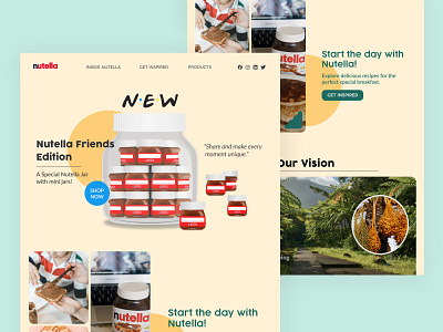 Homepage UI Redesign - Nutella design figma graphic design homepage ui web website