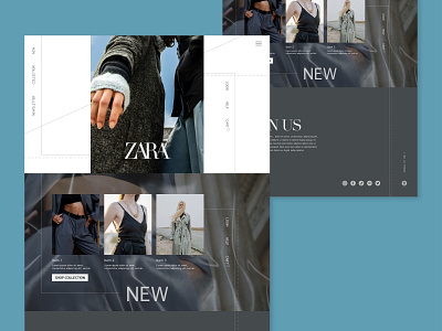 Zara Homepage UI Redesign designchallenge fashion graphic design ui uidesign web