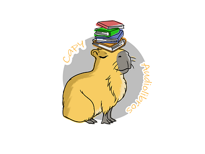 Logo Canal Youtube - Capy Audiolibros audiobook capybara cartoon digital logo logo design logotype