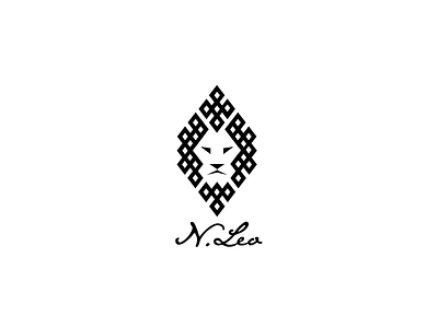 N.Leo Logo animal lion logo mosaic stylish