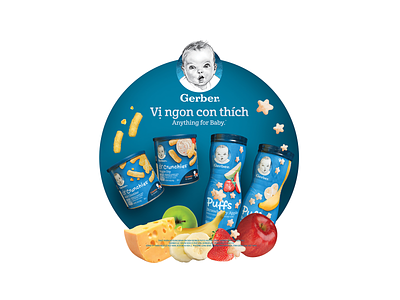 Gerber Wobbler Design baby food cereal flyer gerber leaflet design nestlé vietnam