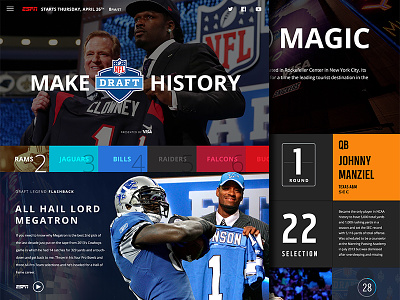NFL Draft + VISA agency brand design draft