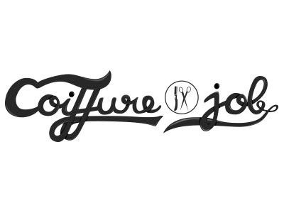 Coiffure Job logo coiffure font hair job logo typography