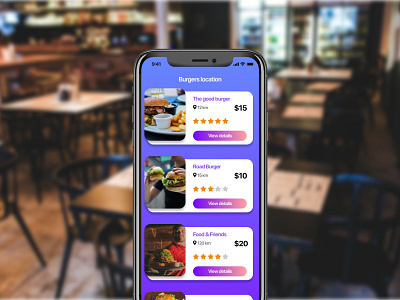 Dailyui 001 - Restaurant location dailyui ios mobile mobile app restaurant ui uidesign