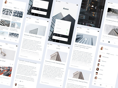 Awso app article clean design flat ui