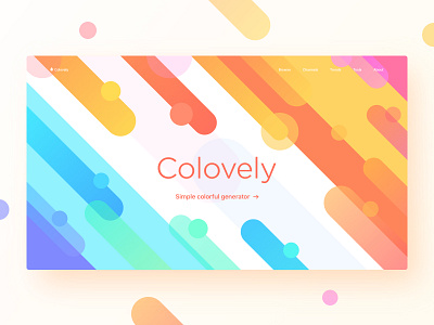 Colovely blue clean colorful gradient green orange purple ui web yellow