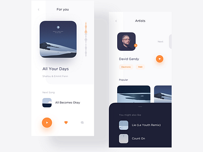 Player & Artist Page by CRI$$ on Dribbble