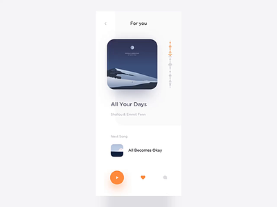 Music Page Animation animation app clean design interactive layout light minimal modern music player typography ui