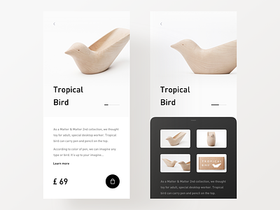 Mobile Shopping app clean design interactive layout minimal modern product shop typography ui