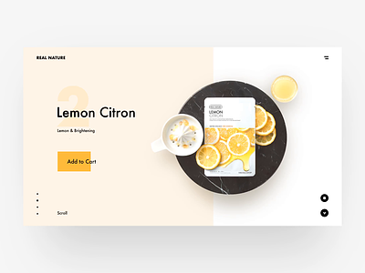 REAL NATURE animation clean colorful design food interactive layout minimal modern product shop typography ui web