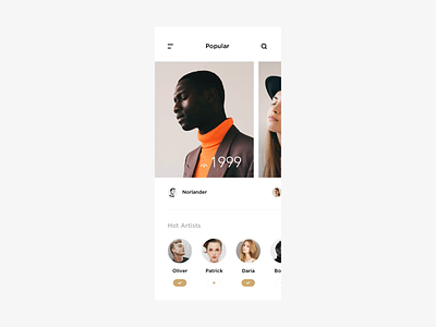 Wave animation app clean interactive layout light minimal modern product shop typography ui