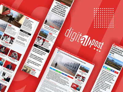 Digitall Post design news app newsroom ui user interface ux web design wordpress theme