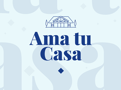 Ama tu Casa Logo branding design house icon illustration logo typography