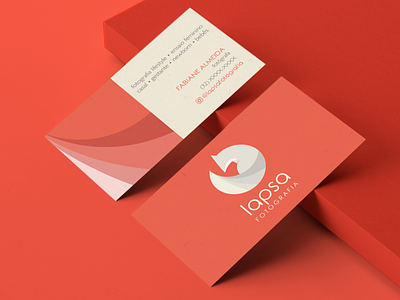 Lapsa Photography brand branding business card camera card design fox logo logodesign mockup orange pattern photography symbol vector visual identity