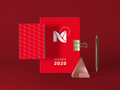 Myriam Mendes Salon brand branding design gold logo logodesign logotype minimal mockup pattern rebranding red symbol visual identity white