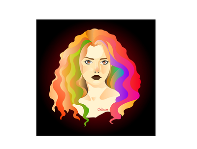 Rainbow art design digitalart digitalillustration digitalportrait illustration illustrator nft nftart portrait procreate procreateillustration