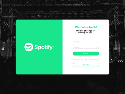 Daily UI #001 - Sign up (Spotify)