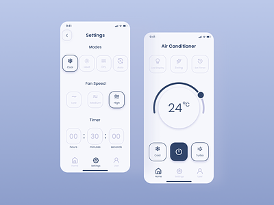 Dayli UI #007 - Settings airconditioner app apple daily 100 challenge dayli challenge dayliui figma figmadesign ios smarthome ui uidesign uxui