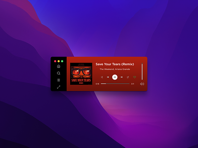 Daily UI #009 - Music Player app apple daily 100 challenge design figma figmadesign illustration macos music spotify ui uidesign uiux