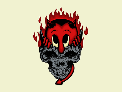 PEEPING TOM artwork design devil explodingskull explodingskull graphicdesign illustration skull tatoo