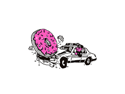 WRECKED acab artwork design donut graphicdesign illustration police street art