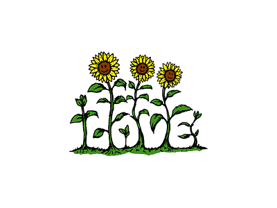 LOVE FLOWER artwork design graphicdesign illustration love sketch street art streetwear sunflower symbol