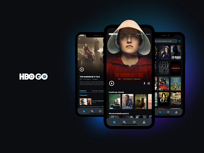 HBO GO Redesign app concept design digital design figma product design research ui ux uxui