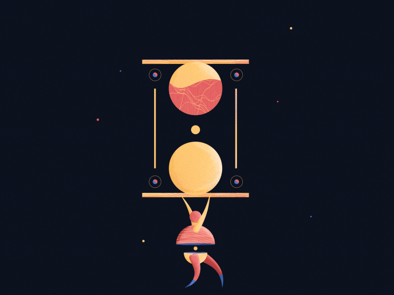 Deadlines aftereffects characterdesign graphicdesign hourglass illustration motiondesign motiongraphics