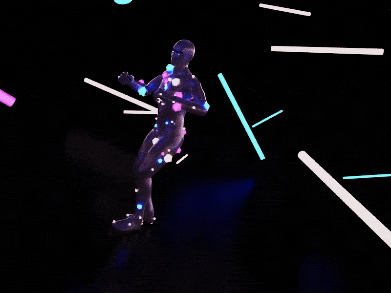 Dancing 02 aftereffects c4d character design cinema 4d dancing motiondesign motiongraphics neon
