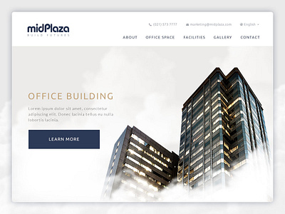 Office Building Homepage building clean company corporate gonzu property ui design web website