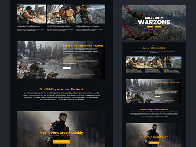 Game website user interface animation branding call of duty cartoon design game gaming page landing page landingpage minimal ui design ui design challenge uiux web design web design web ui website design