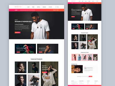 Fashion store online website concept