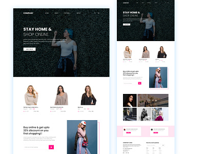 Online shop website UI concept